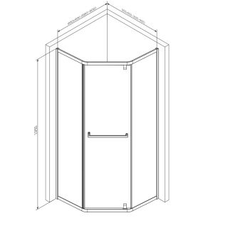 Душевой уголок Am.Pm Gem W90G-405-9090-BT 90x90 см цвет профиля чёрный стекло прозрачное